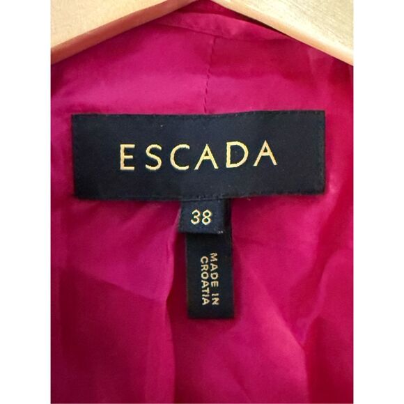 Escada Angora 98%Virgin Wool Pink Blazer Jacket Sz 38 Made In Croatia - Picture 13 of 16